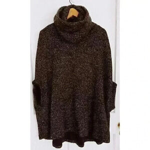 COWL Neck Poncho Style Sweater Size L